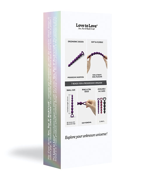 Bing Bang Silicone Anal Beads - Small - Purple Rain