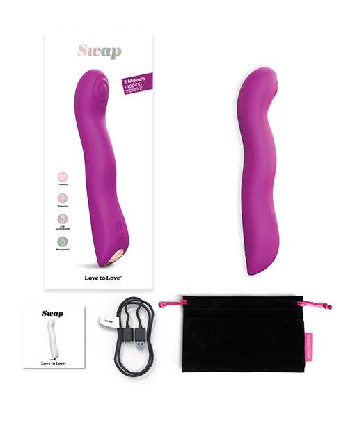 Swap Rechargeable Silicone Vibrator - Sweet Orchid