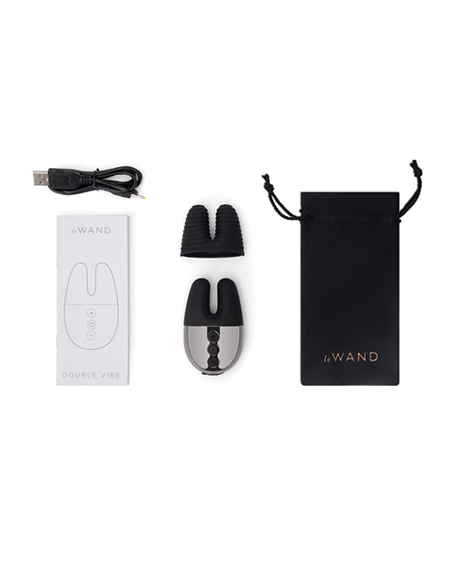 Le Wand Double Vibe Rechargeable Silicone Vibrator - Black