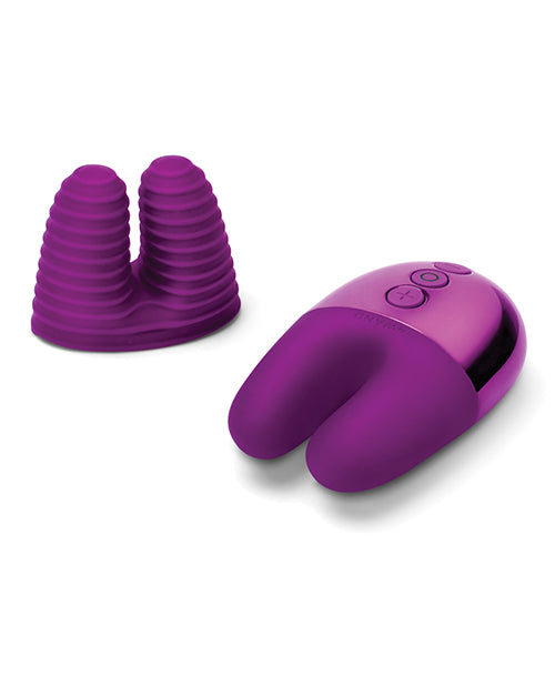 Le Wand Double Vibe Rechargeable Silicone Vibrator - Cherry