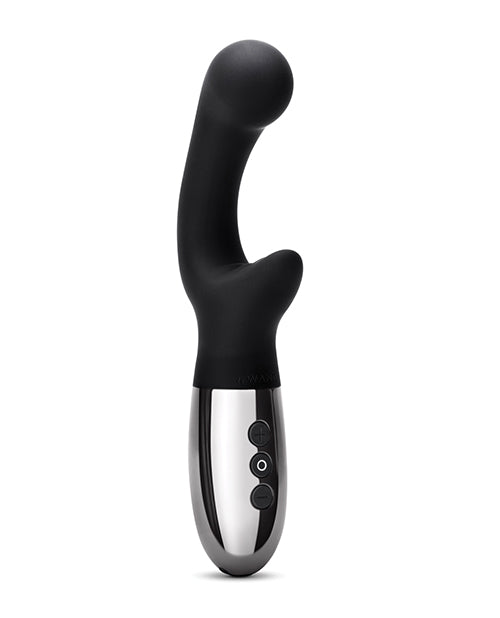 Le Wand XO Rechargeable Silicone Dual Stimulating Vibrator - Black