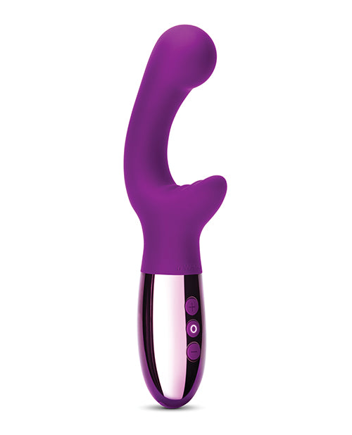 Le Wand XO Rechargeable Silicone Dual Stimulating Vibrator - Cherry