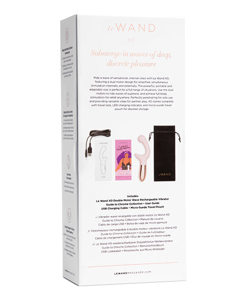 Le Wand XO Rechargeable Silicone Dual Stimulating Vibrator - Rose Gold