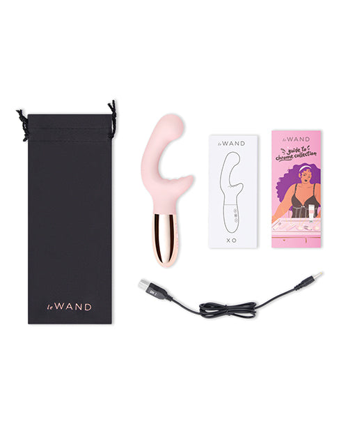 Le Wand XO Rechargeable Silicone Dual Stimulating Vibrator - Rose Gold