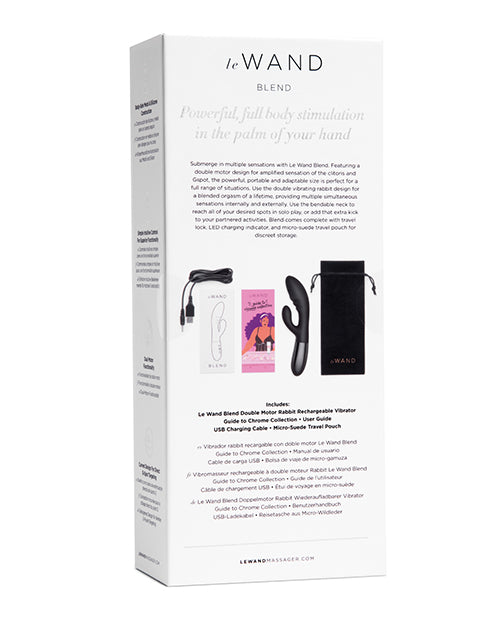 Le Wand Blend Rechargeable Silicone Rabbit Vibrator - Black
