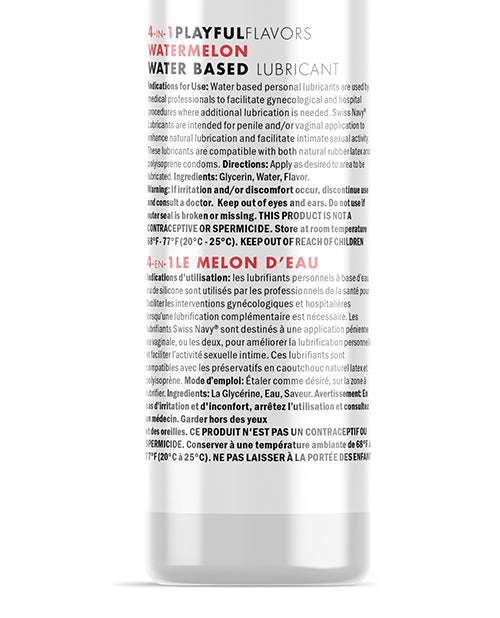 Swiss Navy 4 In 1 Flavored Lubricant 1oz - Watermelon
