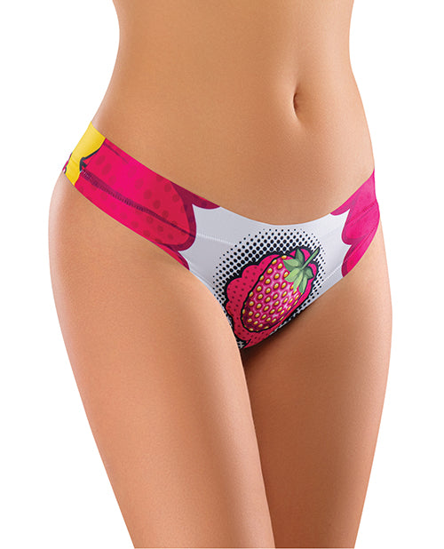 Mememe Intrigue Kissberry Printed Thong XL