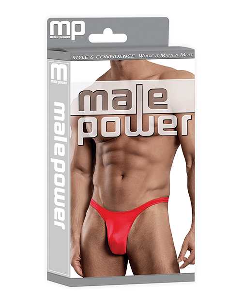 Satin Bong Thong Red L/XL