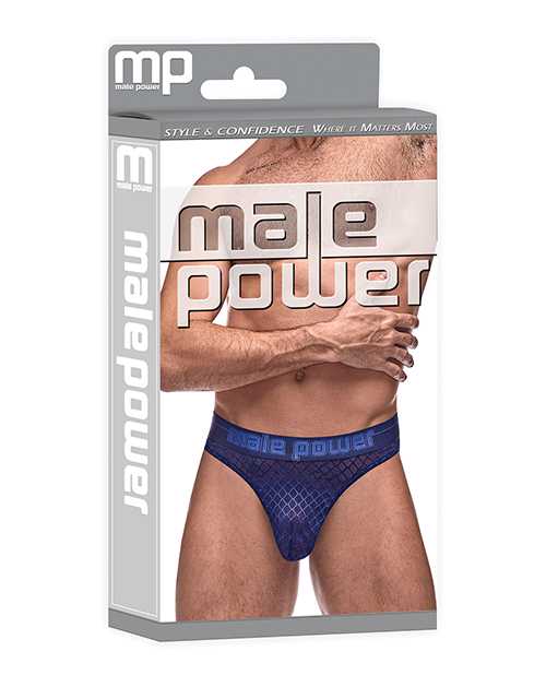 Diamond Mesh Bong Thong Blue S/M