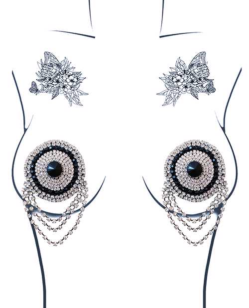 Neva Nude Burlesque La Vie Boheme Jewel Reusable Silicone Pasties - Crystal O/S