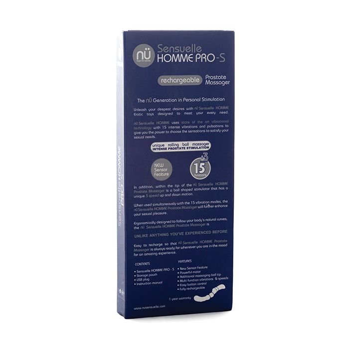 Nu Sensuelle Homme Pro S Prostate Massager - Navy Blue
