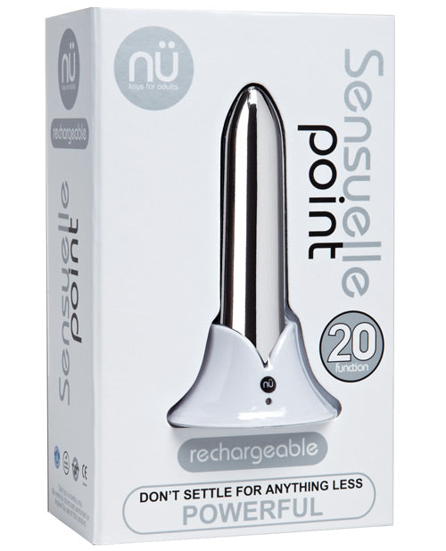 Nu Sensuelle Point Rechargeable Silicone Bullet - Silver