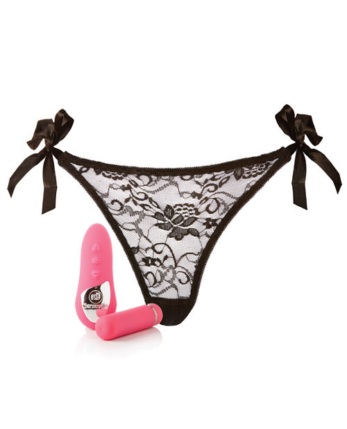 Nu Sensuelle Pleasure Panty Vibe Rechargeable Silicone with Bullet and Remote Control - Pink