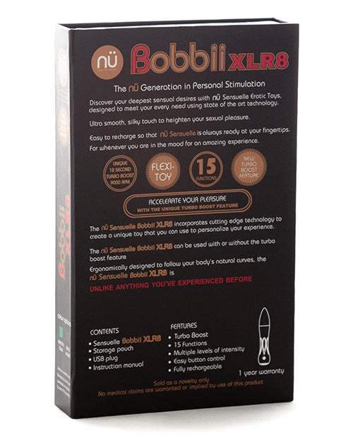 Nu Sensuelle Bobbii XLR8 Rechargeable Silicone Vibrator - Ultra Violet