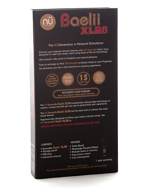 Nu Sensuelle Baelii XLR8 Rechargeable Silicone G-Spot Vibrator - Ultra Violet