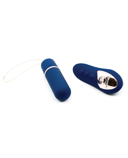 Nu Sensuelle Rechargeable Silicone Bullet Plus with Remote Control - Navy Blue