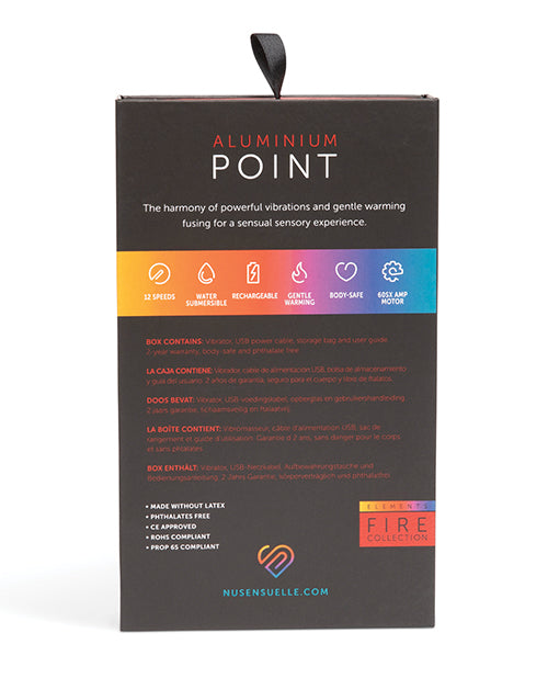 Nu Sensuelle Aluminium Point Rechargeable Warming Bullet - Rainbow