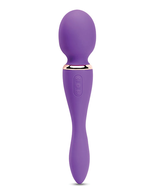 Nu Sensuelle XLR8 Alluvion Silicone Rechargeable Wand Massager - Purple/ Rose Gold