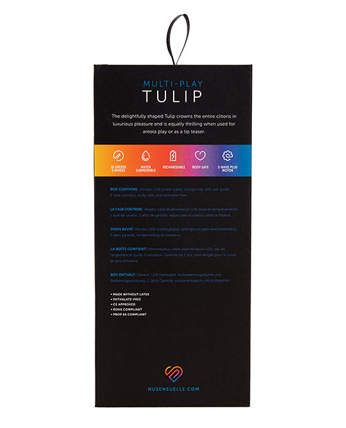 Nu Sensuelle Tulip Silicone Rechargeable Clitoral Stimulator - Millennial Pink