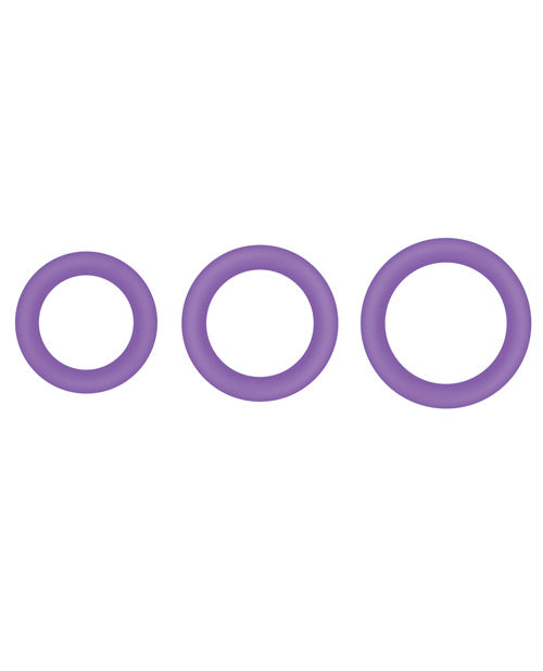 Firefly Halo Medium Silicone Cock Ring Glow In The Dark -Purple