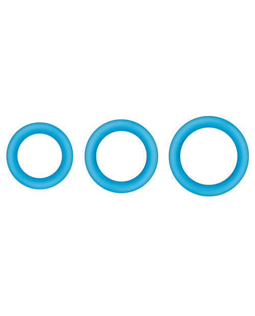 Firefly Halo Medium Silicone Cock Ring Glow In The Dark - Blue