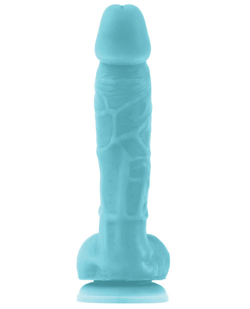 Firefly 5 Inch Pleasures Silicone Glow In The Dark Dildo 5in - Blue