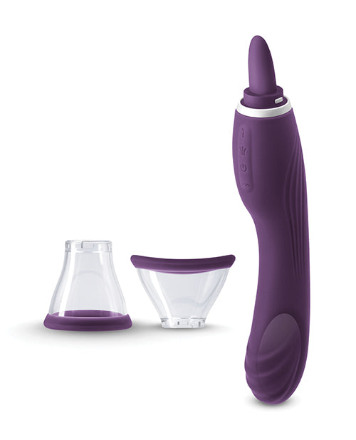 Inya Triple Delight Rechargeable Silicone Vibrator - Purple
