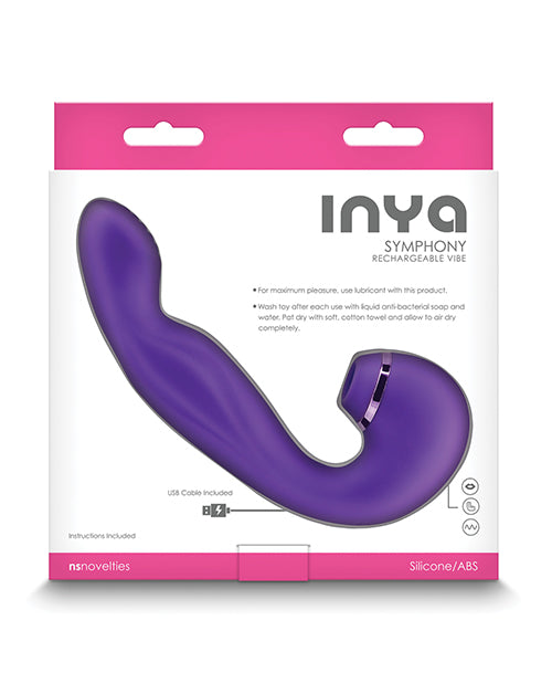 Inya Symphony Rechargeable Silicone Triple Motor Vibrator - Purple