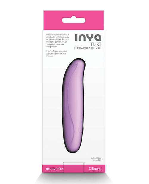 Inya Flirt Rechargeable Silicone Vibrator - Lavender