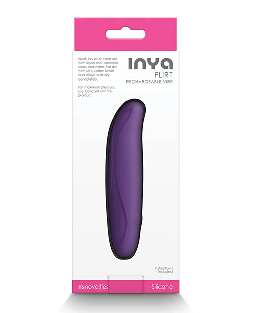 Inya Flirt Rechargeable Silicone Vibrator - Purple