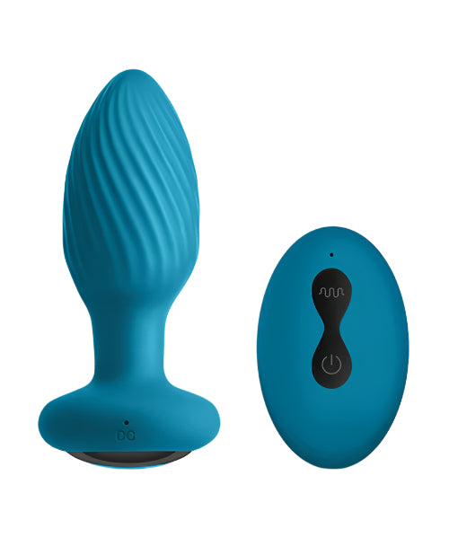 Inya Alpine Rechargeable Silicone Anal Plug with Remote Control - Teal