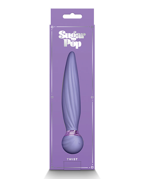 Sugar Pop Twist Rechargeable Silicone Vibrator - Purple