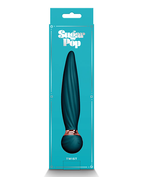 Sugar Pop Twist Rechargeable Silicone Vibrator - Teal