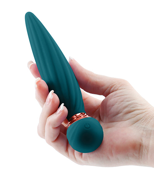Sugar Pop Twist Rechargeable Silicone Vibrator - Teal