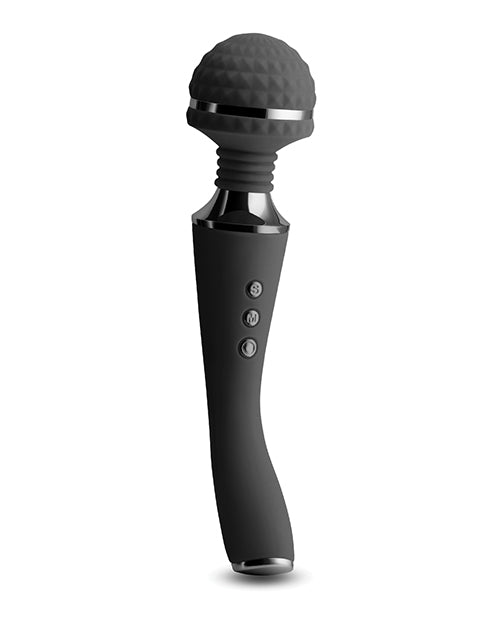 Sugar Pop Bliss Rechargeable Silicone Wand Massager - Black