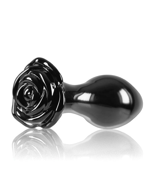Crystal Premium Glass Rose Probe - Black