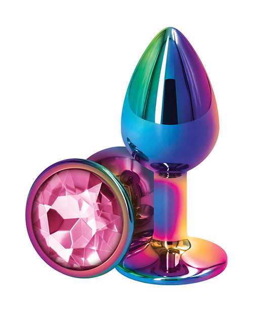Rear Assets Anal Plug - Small - Multicolor/Pink
