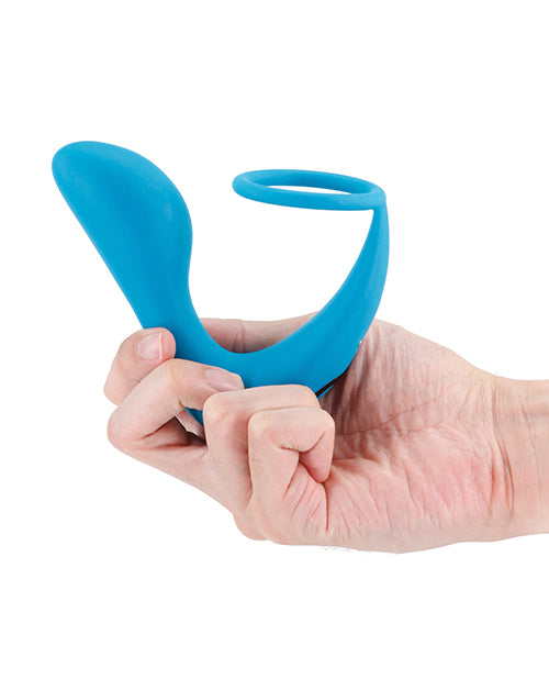Renegade Slingshot II Rechargeable Silicone Cock Ring and Prostate Plug with Remote Control - Teal