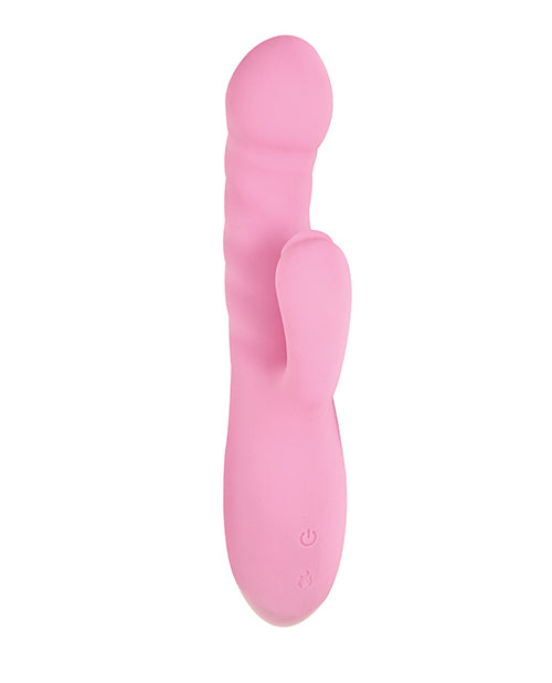 Luv Heat Up Thruster Rechargeable Silicone Rabbit Vibrator - Pink