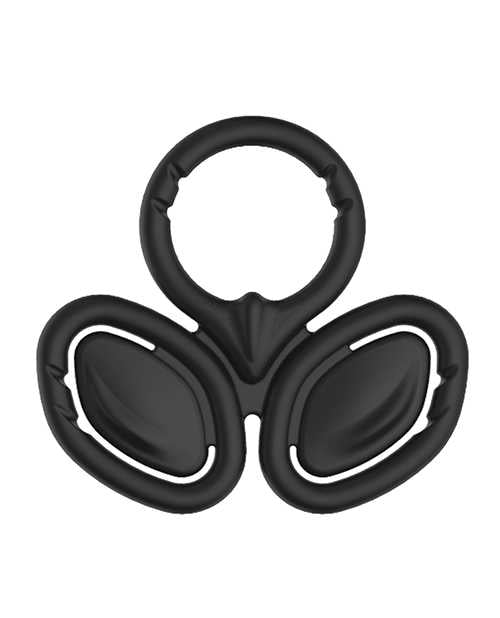 My Cockring The Triad Silicone Cock Ring and Ball Cinch - Black