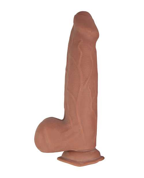 Realcocks Dual Layered Uncut Slider Thick Shaft Dildo 9.25in - Caramel
