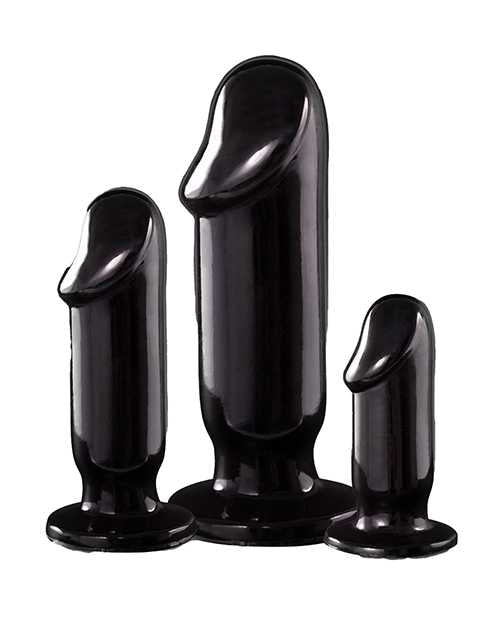 Ass-Sation Kit #1 Anal Trainer Butt Plug Set (3 piece) - Black