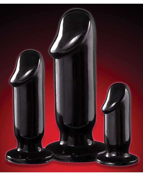 Ass-Sation Kit #1 Anal Trainer Butt Plug Set (3 piece) - Black