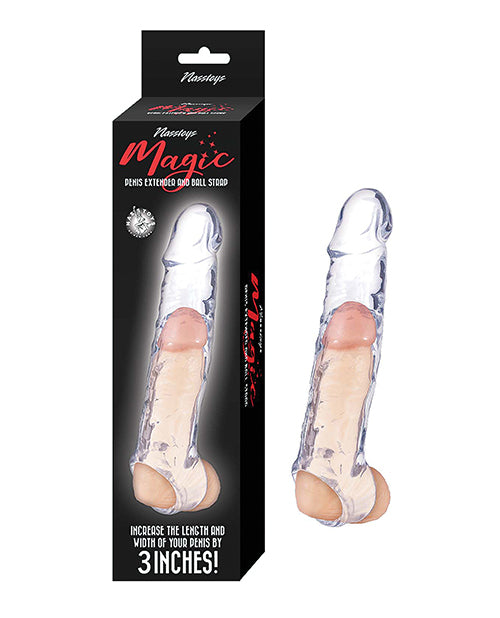Magic 6.5" Penis Extender & Ball Strap - Clear