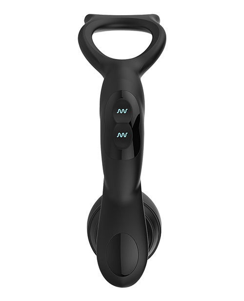Nexus Simul8 Butt Plug Edition Rechargeable Silicone Vibrating Dual Motor Anal Cock And Ball Toy - Black