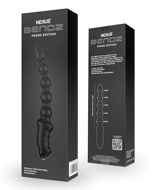 Nexus Bendz Probe Edition Rechargeable Silicone Bendable Vibrating Probe - Black