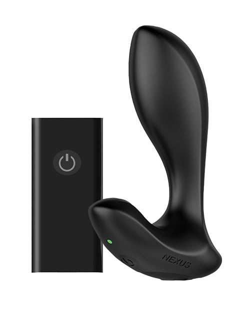 Nexus Duo Rechargeable Silicone Beginner Butt Plug with Remote Control - Small - Black