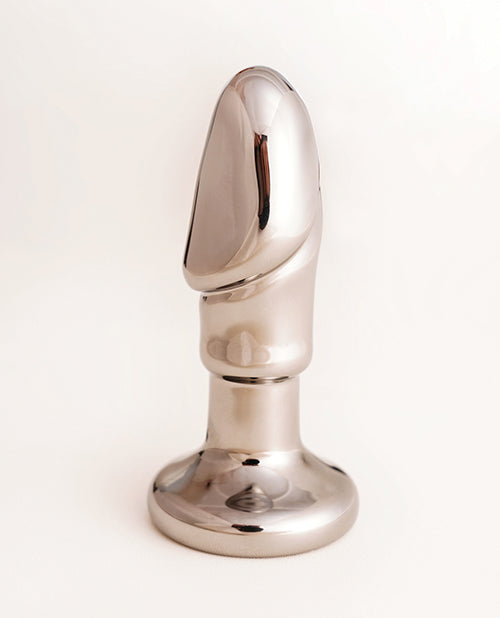 Crsital Black Opal Anal Glass Dildo Vibe - Gun Metal