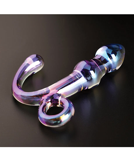 Cristal Orchid Pulse Glass Dildo w/Removable Bullet Vibe - Purple
