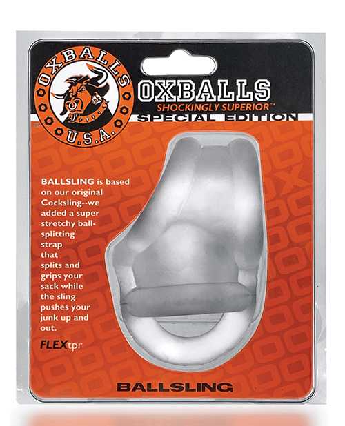 Oxballs Ball Sling with Ball Splitter Strap - Clear Ice